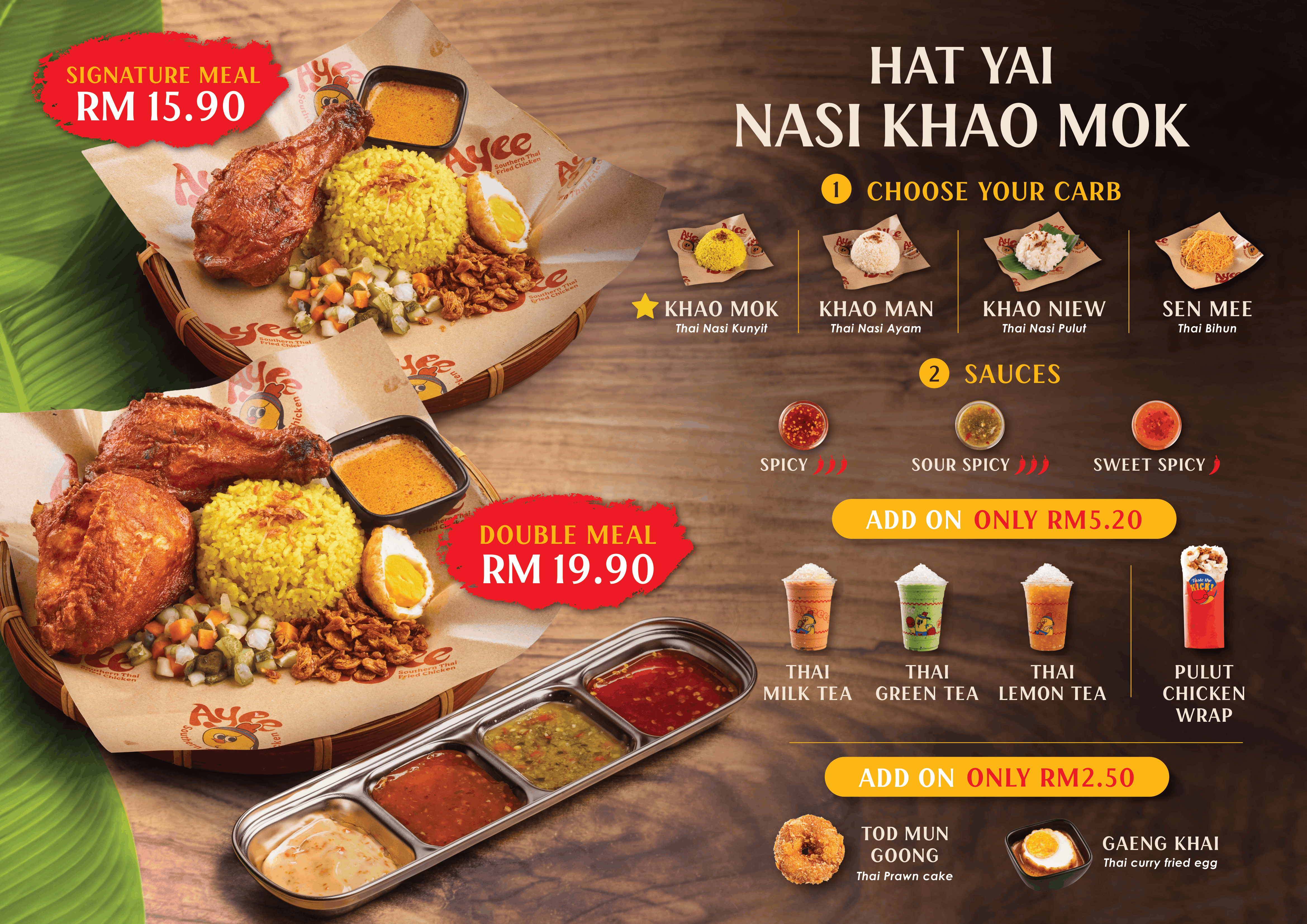 Ayee Southern Thai Fried Chicken Menu - Hat Yai Nasi Khao Mok