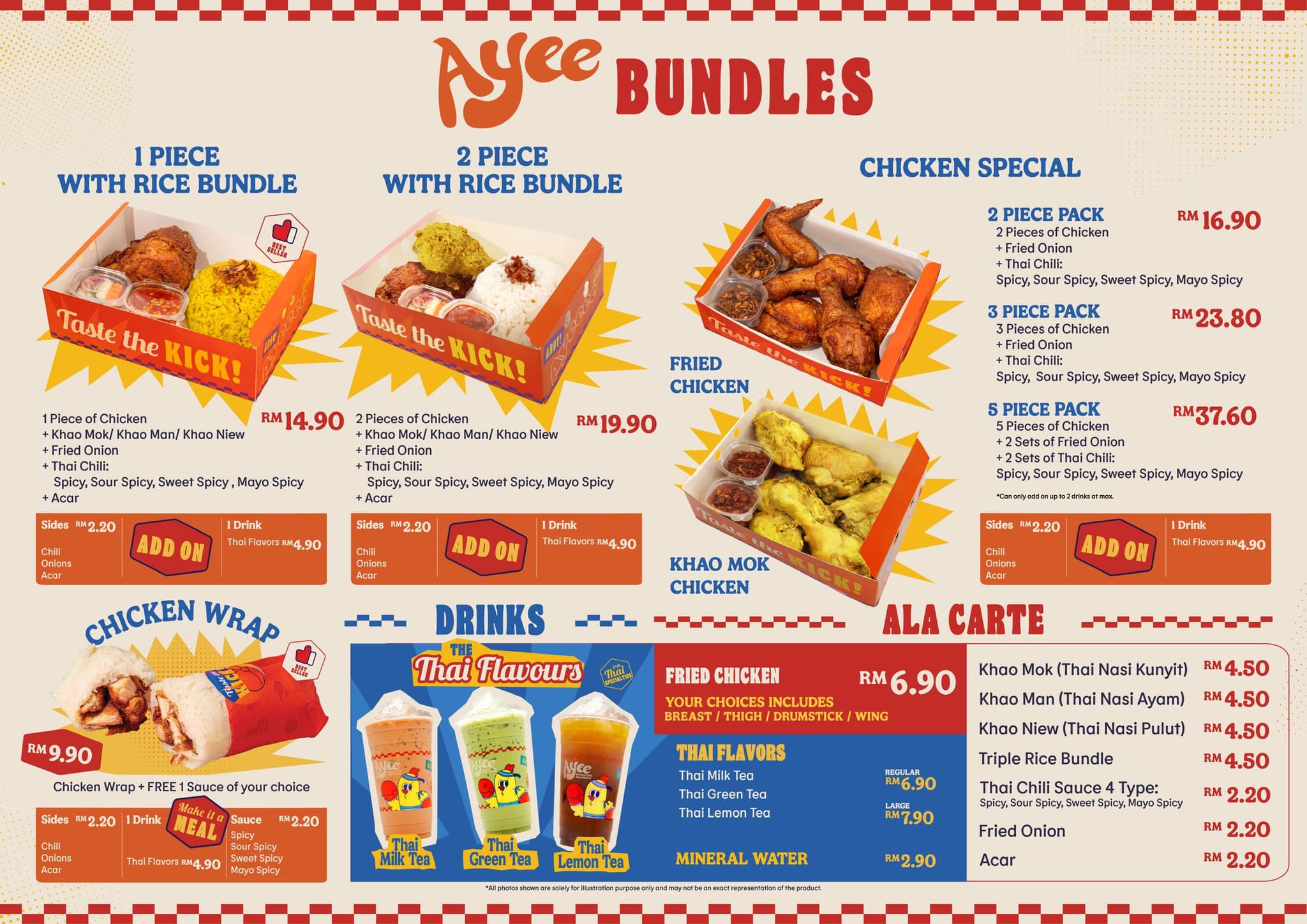 Ayee Southern Thai Fried Chicken Menu